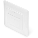 Digitus Frontplade + monteringsramme til multimedia/Keystone, Frontpanel Hvid