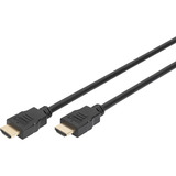 Digitus HDMI High Speed kabel med Ethernet, type A Sort