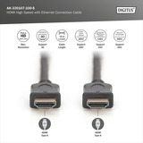 Digitus HDMI High Speed kabel med Ethernet, type A Sort