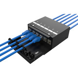 Digitus Konsolideringspunkt-boks 6P Keystone med kabelstyring Sort