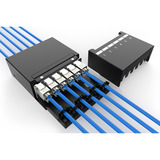Digitus Konsolideringspunkt-boks 6P Keystone med kabelstyring Sort