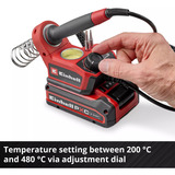 EINHELL Power X-Change Akku-loddekolbe TE-SI 18/480 Li E - Solo, 18 Volt Rød/Sort