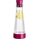 Emsa Flow Karaffel 1 L Lyserød, Transparent, Kande gennemsigtig/Hindbær, Karaffel, 1 L, Lyserød, Transparent, Acrylonitrilbutadienstyren, Glas, Rund, Tyskland