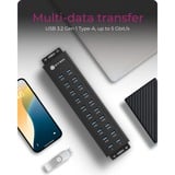ICY BOX 61076, USB hub Sort