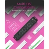 ICY BOX 61076, USB hub Sort