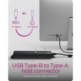 ICY BOX 61076, USB hub Sort
