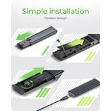 ICY BOX IB-1808MCT-CU31 SSD kabinet Sort M.2, Drev kabinet Sort, SSD kabinet, M.2, PCI Express 3.0, Serial ATA III, 10 Gbit/sek., USB-tilslutning, Sort