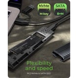 ICY BOX IB-1808MCT-CU31 SSD kabinet Sort M.2, Drev kabinet Sort, SSD kabinet, M.2, PCI Express 3.0, Serial ATA III, 10 Gbit/sek., USB-tilslutning, Sort