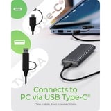 ICY BOX IB-1808MCT-CU31 SSD kabinet Sort M.2, Drev kabinet Sort, SSD kabinet, M.2, PCI Express 3.0, Serial ATA III, 10 Gbit/sek., USB-tilslutning, Sort
