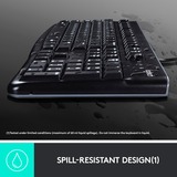 Logitech K120 Corded Keyboard tastatur USB QWERTZ Tysk Sort Sort, DE-layout, Fuld størrelse (100 %), Ledningsført, USB, QWERTZ, Sort