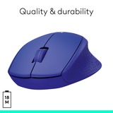 Logitech M330 SILENT PLUS mus Højre hånd RF trådløst Optisk 1000 dpi Blå, Højre hånd, Optisk, RF trådløst, 1000 dpi, Blå
