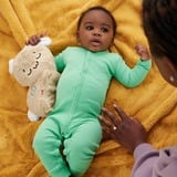 Mattel Soothe og Settle-plyskanin legetøj til babyer og tilpasselig lydmaskine med bevægelser, Spilleur Legetøjskanin, Klingende, AA, Batterier inkluderet