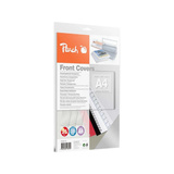 Peach PB100-15 omslag til papirindbinding A4 Transparent 25 stk, Indbindings omslag A4, Transparent, 0,18 mm, 25 stk