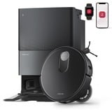 Roborock Qrevo Slim 0,22 L Sort, Støvsuger robot Sort, Poseløs, Sort, Rund, Støvpose, 0,22 L, 67 dB