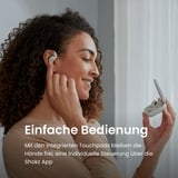 Shokz OpenFit Hovedtelefoner Trådløs Ørekrog Opkald/Musik/Sport/Hverdag Bluetooth Hvid Beige, Trådløs, Opkald/Musik/Sport/Hverdag, 73,85 g, Hovedtelefoner, Hvid