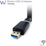 VU+ Dobbeltbånd trådløs USB 3.0-adapter, Wi-Fi-adapter 