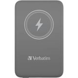 Verbatim Charge 'n' Go Lithium polymer (LiPo) 10000 mAh Trådløs opladning Grå, Power Bank grå, 10000 mAh, Lithium polymer (LiPo), Quick Charge 3.0, Trådløs opladning, Grå