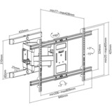 goobay 49746 tv-beslag 2,16 m (85") Sort, Wall Mount Sort, 127 cm (50"), 2,16 m (85"), 300 x 200 mm, 800 x 400 mm, -15 - 15°, Sort