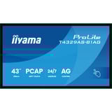 iiyama T4329AS-B1AG computerskærm 108 cm (42.5") 3840 x 2160 pixel 4K Ultra HD LED Berøringsskærm Sort, LED-skærm Sort (mat), 108 cm (42.5"), 3840 x 2160 pixel, 4K Ultra HD, LED, 6,5 ms, Sort