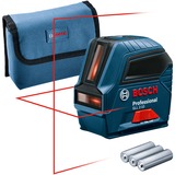 Bosch GLL 2-10 Professional Linjeniveau 10 m 630-650 nm, Kryds- & linjelaser Blå/Sort, 10 m, 0,3 mm/m, 4°, 650 nm, Rød, 630-650 nm
