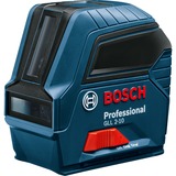Bosch GLL 2-10 Professional Linjeniveau 10 m 630-650 nm, Kryds- & linjelaser Blå/Sort, 10 m, 0,3 mm/m, 4°, 650 nm, Rød, 630-650 nm