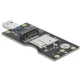DeLOCK 63166 interface-kort/adapter Intern M.2, Konverter USB Type-A, M.2, Sort, 38 mm, 93 mm, 6 mm