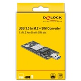 DeLOCK 63166 interface-kort/adapter Intern M.2, Konverter USB Type-A, M.2, Sort, 38 mm, 93 mm, 6 mm