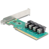 DeLOCK PCI Express x16 kort til 4 x intern SFF-8643 NVMe - LP, Interface card 