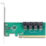 DeLOCK PCI Express x16 kort til 4 x intern SFF-8643 NVMe - LP, Interface card 