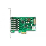 DeLOCK PCI Express x1 kort med 6 x eksterne + 1 x interne USB 5, USB-controlleren 