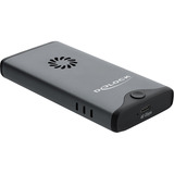 DeLOCK USB-C 40 Gbps til M.2 NVMe PCIe SSD med blæser, Drev kabinet grå/Sort