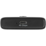 DeLOCK USB-C 40 Gbps til M.2 NVMe PCIe SSD med blæser, Drev kabinet grå/Sort