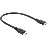 DeLOCK USB-C 40 Gbps til M.2 NVMe PCIe SSD med blæser, Drev kabinet grå/Sort
