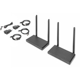 Digitus Trådløst HDMI KVM Extender Sæt, HDMI-udvidelse forlænger Sort