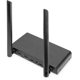 Digitus Trådløst HDMI KVM Extender Sæt, HDMI-udvidelse forlænger Sort