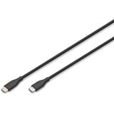 Digitus USB 2.0 silikone tilslutningskabel USB-C > USB-C Sort