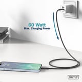 Digitus USB 2.0 silikone tilslutningskabel USB-C > USB-C Sort