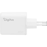 Digitus USB GaN oplader 45W, 1x USB-C, 1x USB-A Hvid