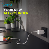 Digitus USB GaN oplader 45W, 1x USB-C, 1x USB-A Hvid