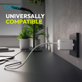 Digitus USB GaN oplader 45W, 1x USB-C, 1x USB-A Hvid