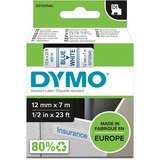 Dymo D1 - Standard - Blå på hvid - 12mm x 7m, Tape Blå på hvid, Polyester, Belgien, -18 - 90 °C, DYMO, LabelManager, LabelWriter 450 DUO