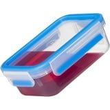 Emsa 508558 enhed til madopbevaring Rektangulær Kasse 1 L Blå, Transparent 3 stk, Boks gennemsigtig/Blå, Kasse, Rektangulær, 1 L, Blå, Transparent, Polypropylen (PP), Termoplastisk elastomer (TPE), Tyskland