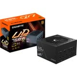GIGABYTE UD750GM PG5 enhed til strømforsyning 750 W 20+4 pin ATX ATX Sort, PC strømforsyning Sort, 750 W, 100 - 240 V, 12 A, Aktiv, 105 W, 732 W
