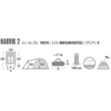 High Peak Kuppeltelt Narvik 2 Blå/mørk grå