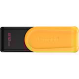 Kingston DataTraveler 512 GB Portable USB 3.2 Gen 1 Exodia S (sort/gul), USB-stik Sort/Gul, 512 GB, USB Type-A, 3.2 Gen 1 (3.1 Gen 1), Svirvel, 8,72 g, Sort, Gul