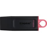 Kingston DataTraveler Exodia - USB 3.2 Flash Drive, USB-stik Sort/Rød, 256 GB, USB Type-A, 3.2 Gen 1 (3.1 Gen 1), Hætte, 11 g, Sort, Lyserød