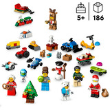 LEGO City Julekalender 2025, Bygge legetøj Byggesæt, 5 År, Plast, 186 stk, 349 g