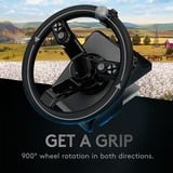 Logitech Heavy Equipment Bundle Sort USB 2.0 Rat + Pedaler Analog/digital PC, Simulatorsæt Sort/grå, Rat + Pedaler, PC, Analog/digital, 900°, Ledningsført, USB 2.0