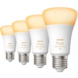 Philips Hue A60 - E27 pærer - 800lm - 4-pak, LED-lampe Philips Hue White ambiance A60 - E27 pærer - 800lm - 4-pak, Smart pære, Hvid, Bluetooth/Zigbee, LED, E27, Cool dagslys, Varm hvid