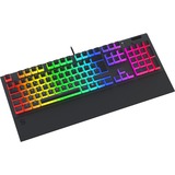 SPC Gear Gaming-tastatur Sort/gennemsigtig, DE-layout, Kailh RGB Brun